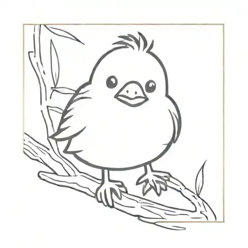 simple minimalist and small no color cute chick tatto idea tattoo design idea