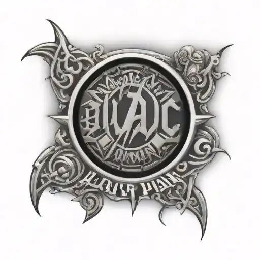 ac/dc and linkin park logo tattoo design idea