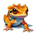 crested gecko crawling tattoo design idea