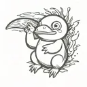 Psyduck exploding headache tattoo design idea