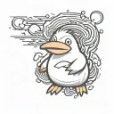 Psyduck exploding headache tattoo design idea