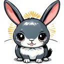 cute bunny rabbit sitting tattoo design idea