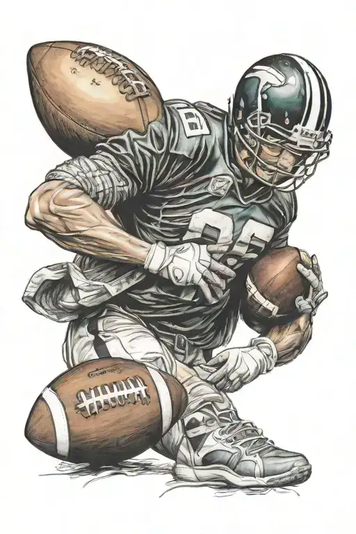 american football tattoo design idea