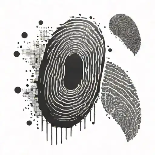 Fingerprint tattoo design idea