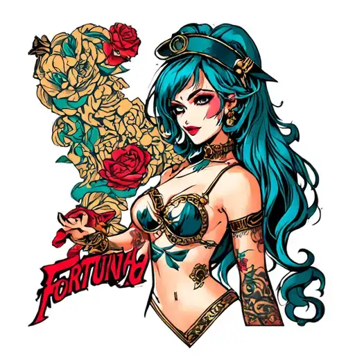 Fortuna Hooker tattoo design idea