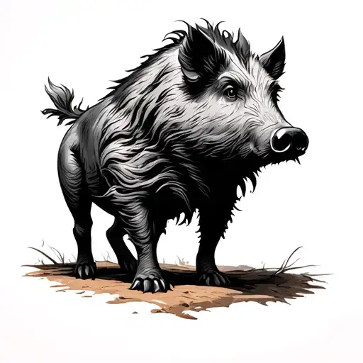 Boar tattoo design idea