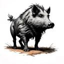 Boar tattoo design idea