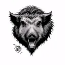 Boar tattoo design idea