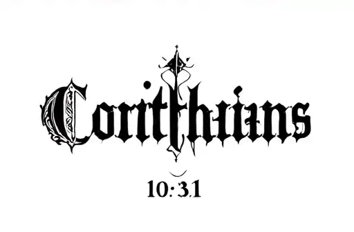 "Corinthians 10:31" tattoo design idea