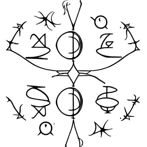 libra virgo aries scorpio zodiac sign tattoo design idea