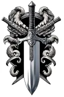 royal marines commando dagger tattoo design idea