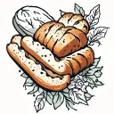 bread tattoo design idea