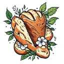 bread tattoo design idea