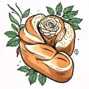 bread tattoo design idea