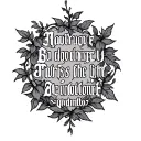 proverbs with vines growing around letters tattoo design idea
