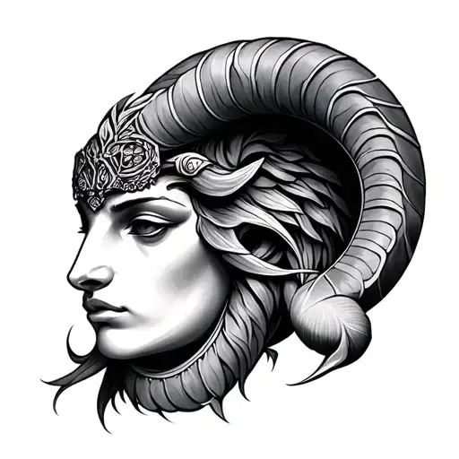 Libra Aries tattoo design idea