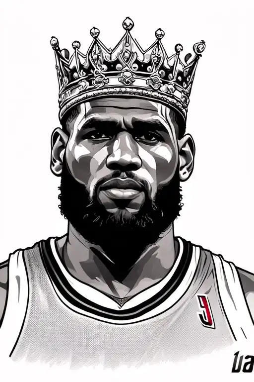 king lebron james tattoo design idea
