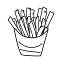 hamburger fries tattoo design idea