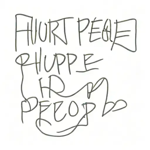hurt people hurt people tattoo design idea