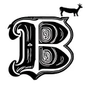 cattle brand using a capital B and a capital H placed with the B inverted so the back is against the leg of the H tattoo design idea