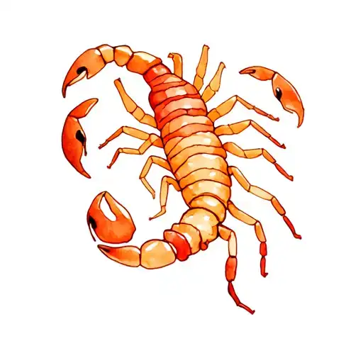 girly scorpion crawling tattoo design idea