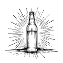 light at the end of a beer bottle for sobriety date tattoo design idea