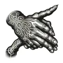 praying hands tattoo design idea