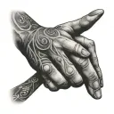 praying hands tattoo design idea
