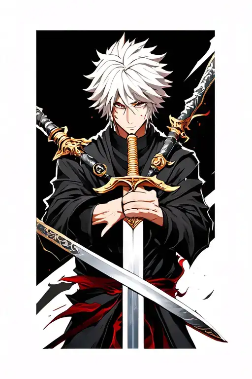 bleach ichigo bankai sword tattoo design idea