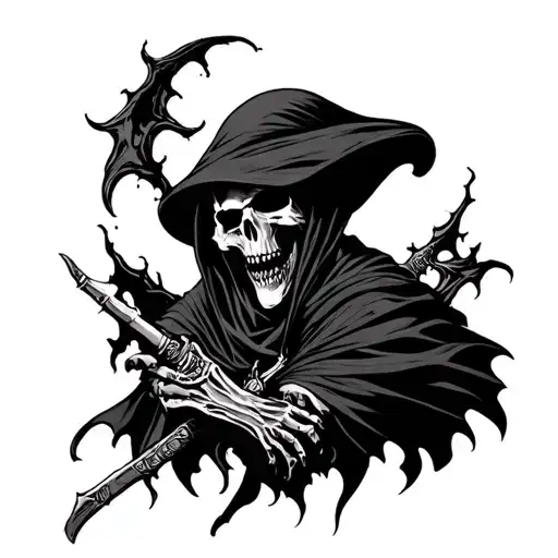 grimreaper tattoo design idea