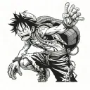 Monkey D Luffy tattoo design idea