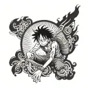Monkey D Luffy tattoo design idea