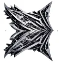 repetitive biomech pattern, metal, sequential transformation, parametric design tattoo design idea