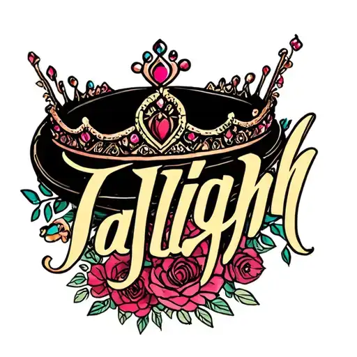 "Jaliyah" Tiara with August 25 2024 date tattoo tattoo design idea