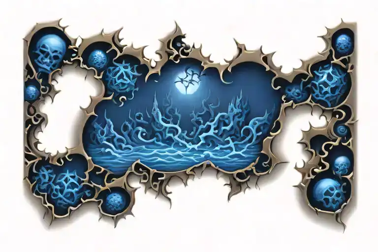 hell and heaven tattoo design idea