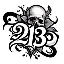 213 number designs cholo inspired tattoo design idea