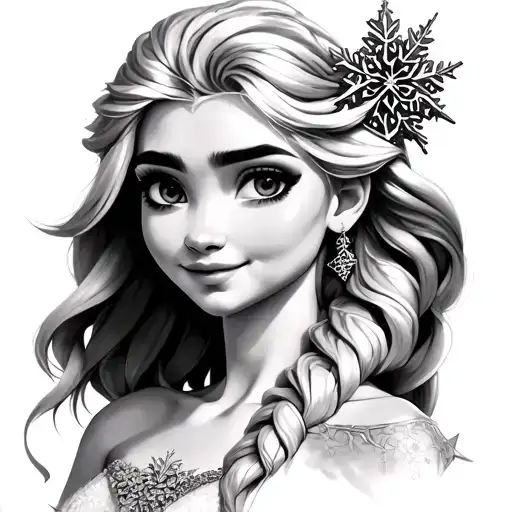 sexy Elsa from frozen tattoo design idea