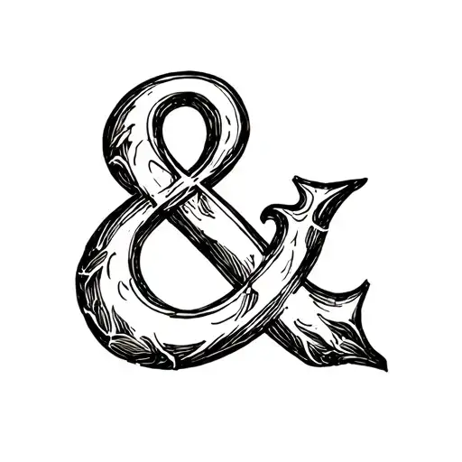 ampersand  tattoo design idea