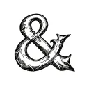 ampersand  tattoo design idea