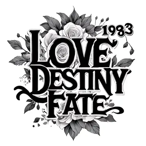 "1993" love destiny fate tattoo design idea