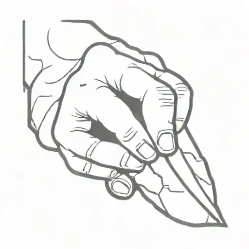 Sad, brokenhearted and fist. tattoo design idea