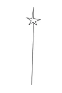 vertically long simple shooting star tattoo design idea