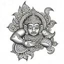 Tamil culture tattoo design idea