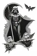 Tattoo Description for Full-Back Memorial PieceDimensions: Full back for a 5'1" femaleTheme: Star Wars-inspired memor tattoo design idea