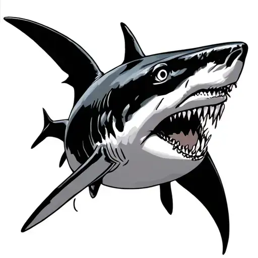 Bull Shark tattoo design idea