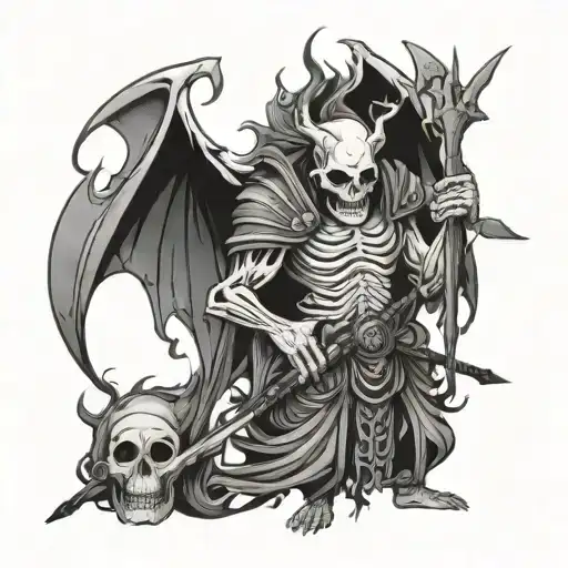 shinigami god of death tattoo design idea
