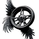 Wheel With Wings tattoo design idea