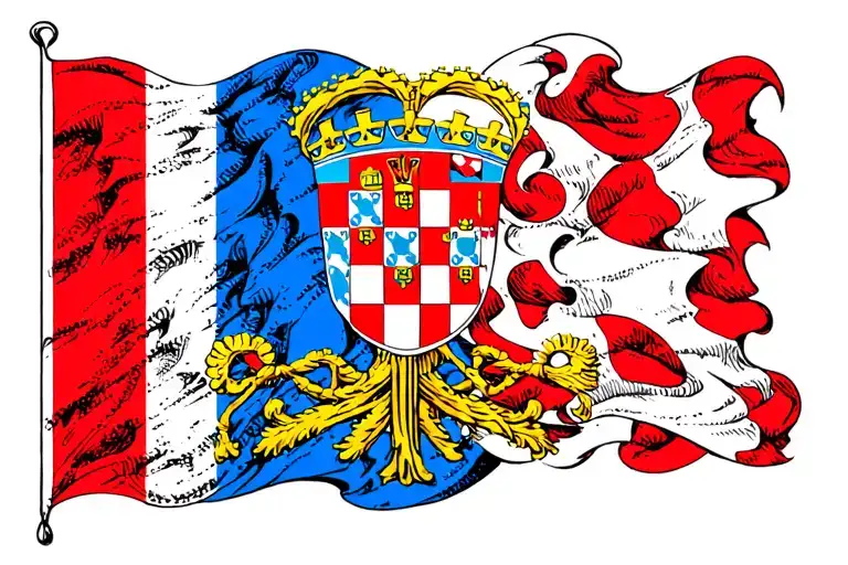 croatia flag tattoo design idea