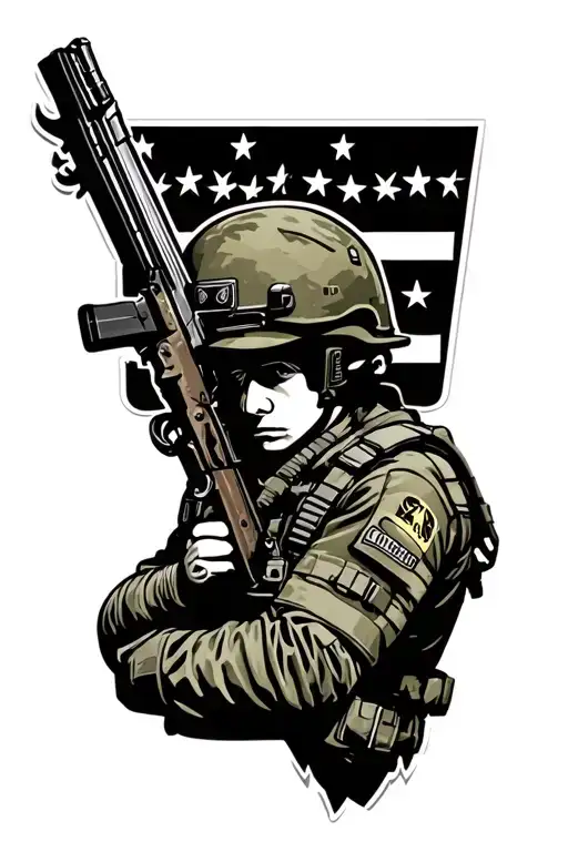 army airborne infantry tattoo design idea