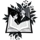 book, romance,  dark tattoo design idea